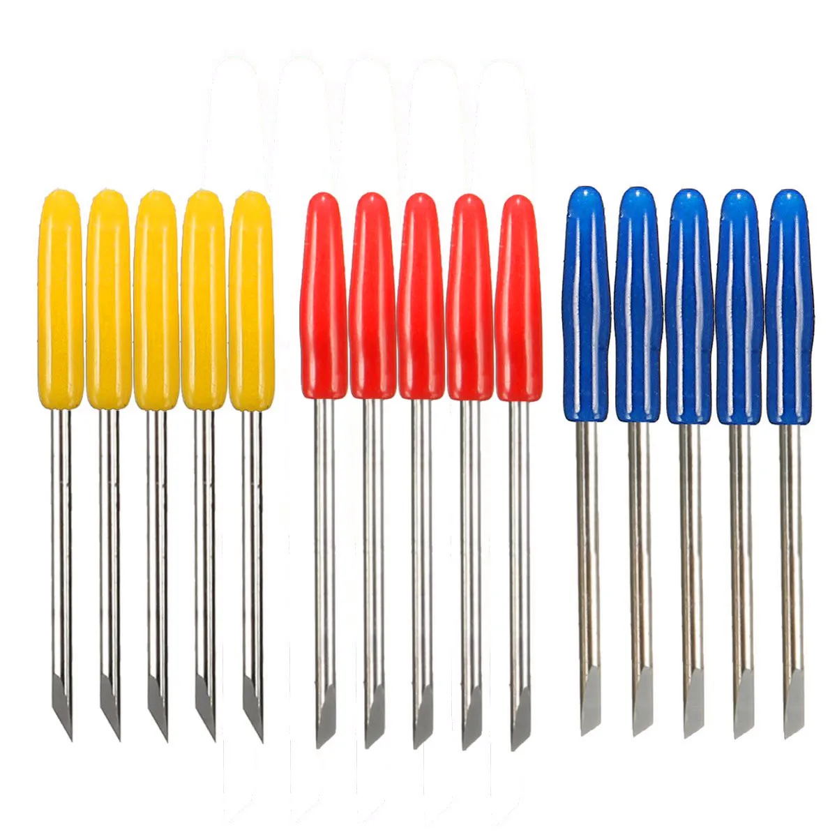 

5pcs Vinyl Cutter Engraving Machine Blades Cutter For Graphtec CB09 Vinyl Cutter Plotter Handle diameter:1mm Overall Length:20mm