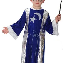 Платья волшебника со звездами и луной, танцевальные выступления волшебника для мальчиков, праздничное платье на Хэллоуин