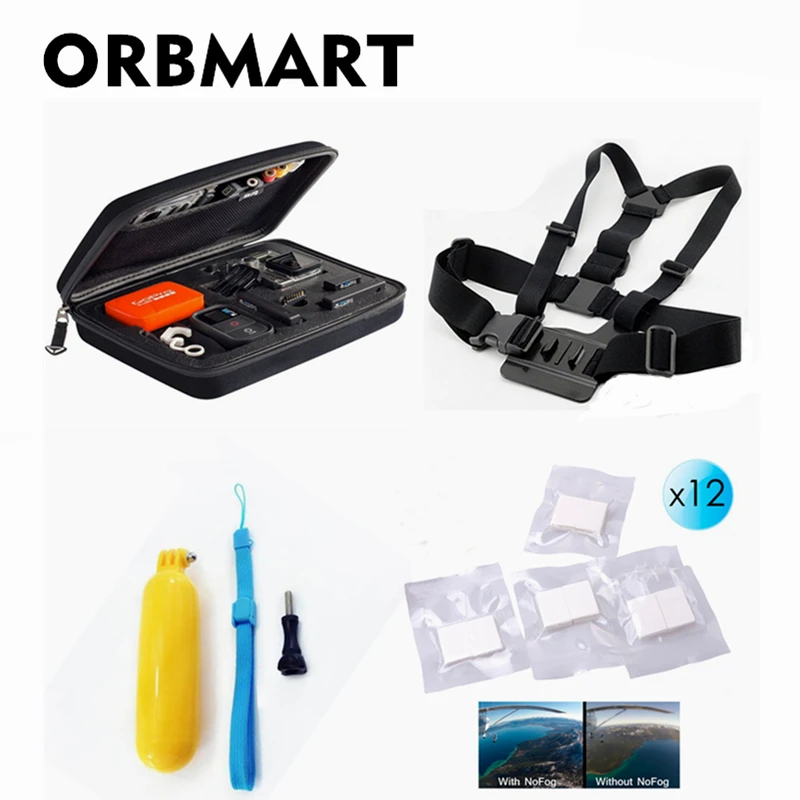 Комплект для хранения Gopro ORBMART сумка + нагрудный ремень поплавок селфи палка