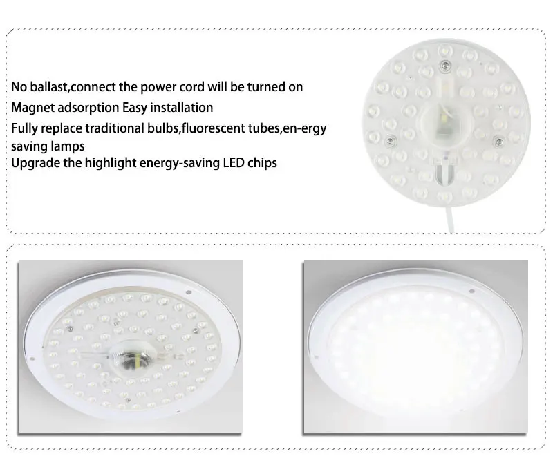 Magnet Easy Install AC220V 12W 18W 24W LED module ceiling Round Recessed Grid leds Downlight White led Spot Indoor Light