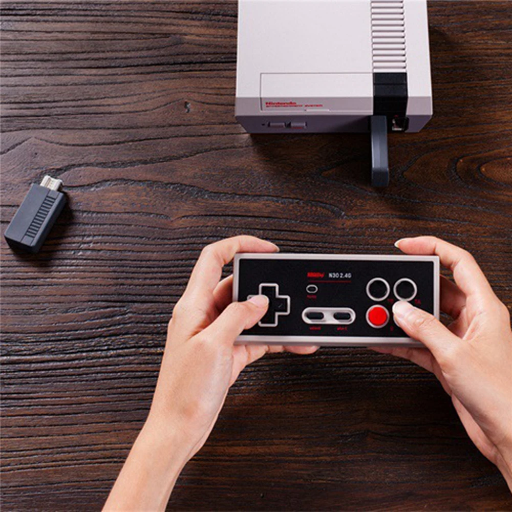 8 bitdo N30 2,4 г приемник Беспроводной геймпад для NES Classic Edition контроллер со встроенным Перезаряжаемые литий-ионный Батарея