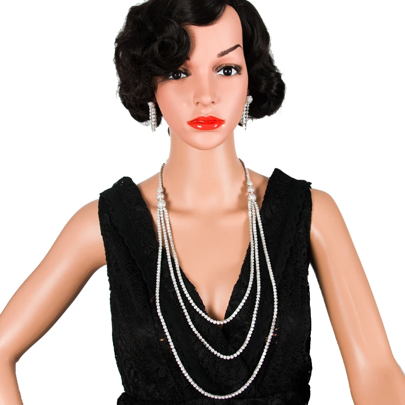 

LANFLORA simple design CZ jewelry set wedding new luxury cubic zirconia for brides jewelry sets free shipping