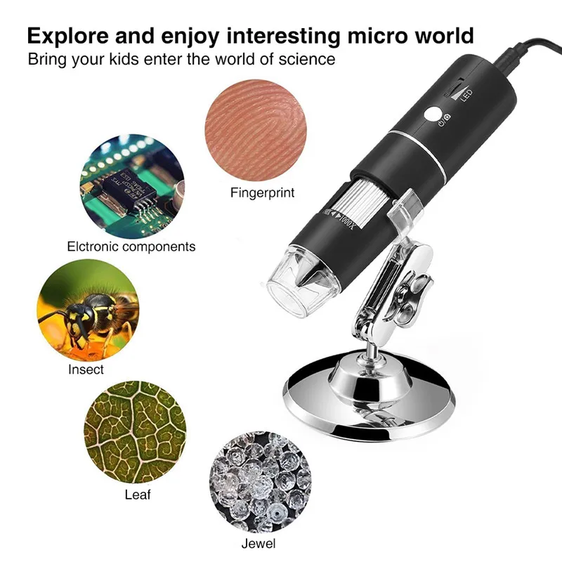 USB Digital Microscope 1000X 8 LED Light WIFI HD Pixel Microscopio movi Endoscope Magnifier Camera For Android iOS Phones iPad (6)