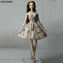 Kahki/модное платье для куклы Барби с героями мультфильмов; наряды для куклы Барби; платья для вечеринок; Одежда для куклы Барби; 1/6; аксессуары для куклы; детские игрушки