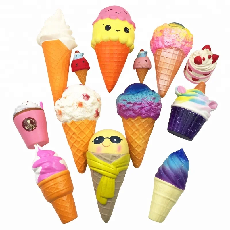 

Colorful Kawaii Cute Squishy Ice Cream Scoop Slow Rising Jumbo Food Squishies Cream Relief Stress Squeeze Toy Gift For Kids 2019