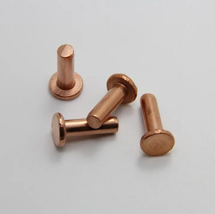 2x4mm 1000pcs Solid Copper Rivets Permanent Fasteners Gauge Horse Tack