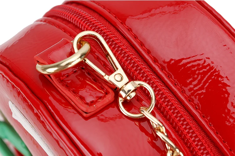 Модная Симпатичная повседневная сумка на плечо из искусственной кожи, украшенная красными вишнями и пайетками; клатч для девочек; мини-сумка-мессенджер с клапаном