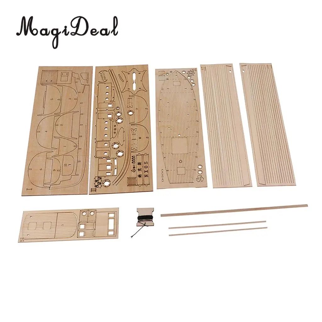 Wooden Scale 1:30 UNPAINTED Model Kit Boats Fishing Ship Model Water Scene