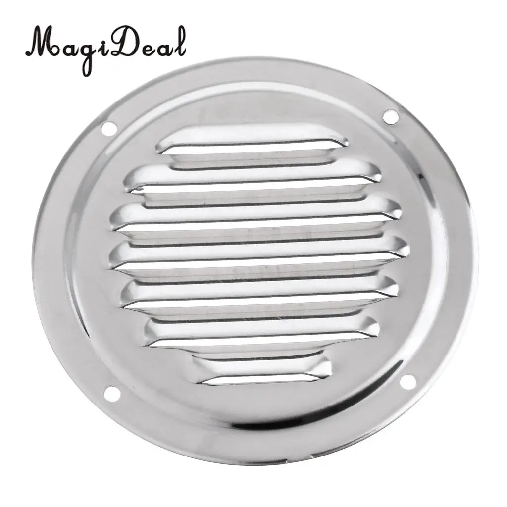 Heavy Duty 4 Inch Round Stainless Steel Louvered Vent Grill Cover Air Marine Boat Vent Ventilation Accessories
