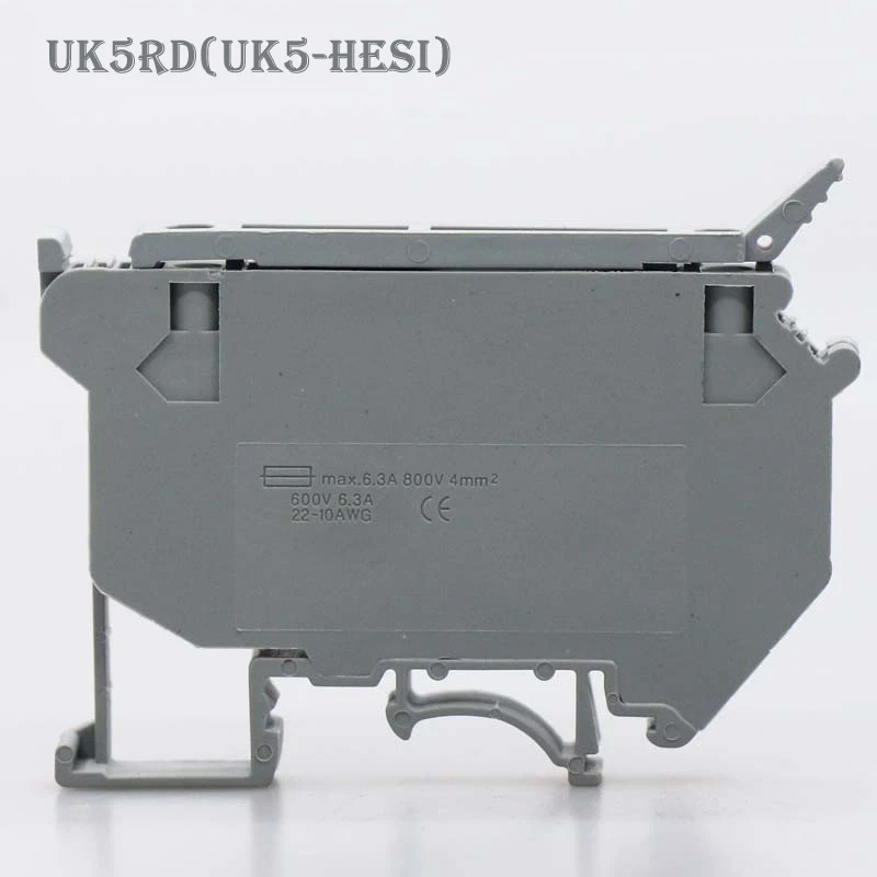 UK5RD 10PCS/LOT 50PCS/LOT UK5-HESI DIN Rail Screw Clamp Fuse Terminal Blocks Connector Wire Cable Block | Обустройство дома