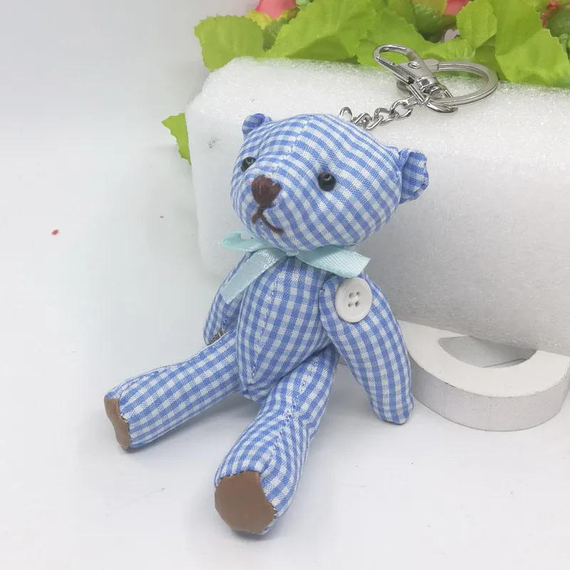 11cm cloth small-grid joint bear 6
