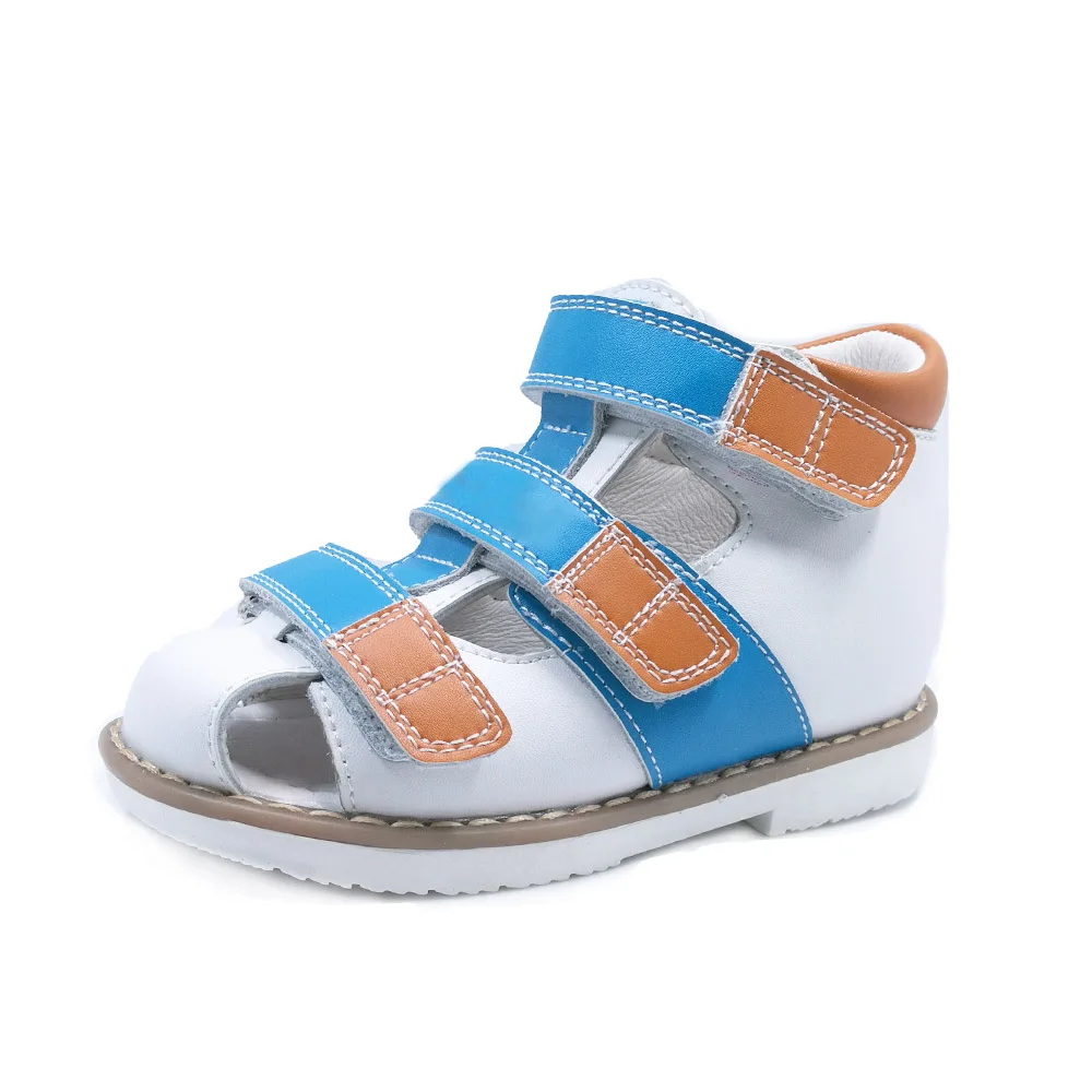 Classic style closed toe boys action leather sandals baby girl shoes arch support sandals