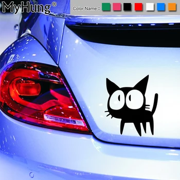 

12.7*11CM New Vinyl Cafe Kichijoji Black Cat Dirtbike Sticker Dirt Bike Motorcycle Car Body Stickers Car Decals Car Accessories