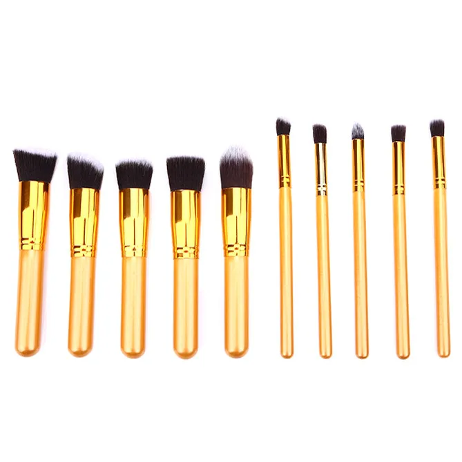 

10pcs Makeup Brushes Set Powder Foundation Eyeshadow Tool maquiagem profissional completa kit кисти для макияжа pinceaux 04*
