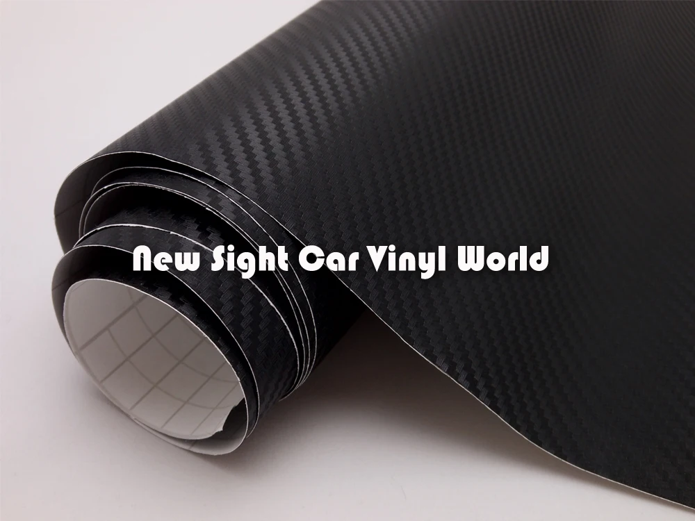 Высококачественный черный виниловый рулон из углеродного волокна 3D виниловая пленка из углеродного волокна без пузырей для автомобиля Размер s: 1,52*30 м/рулон
