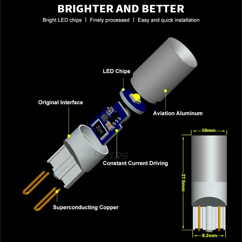 2x T10 168 194 2825 W5W белый автомобиль CREE чип светодиодный лампы широкое применение для парковки сигнальный фонарь номерной знак Габаритные огни 12В/24В