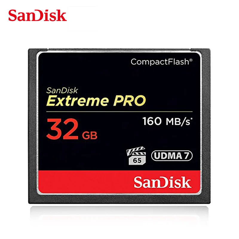 Sandisk слот для карт памяти Extreme Pro CompactFlash 32gb 64gb 128gb Скорость до 160 МБ/с. UDMA 7 Professional 4K 3D Full HD CF карт