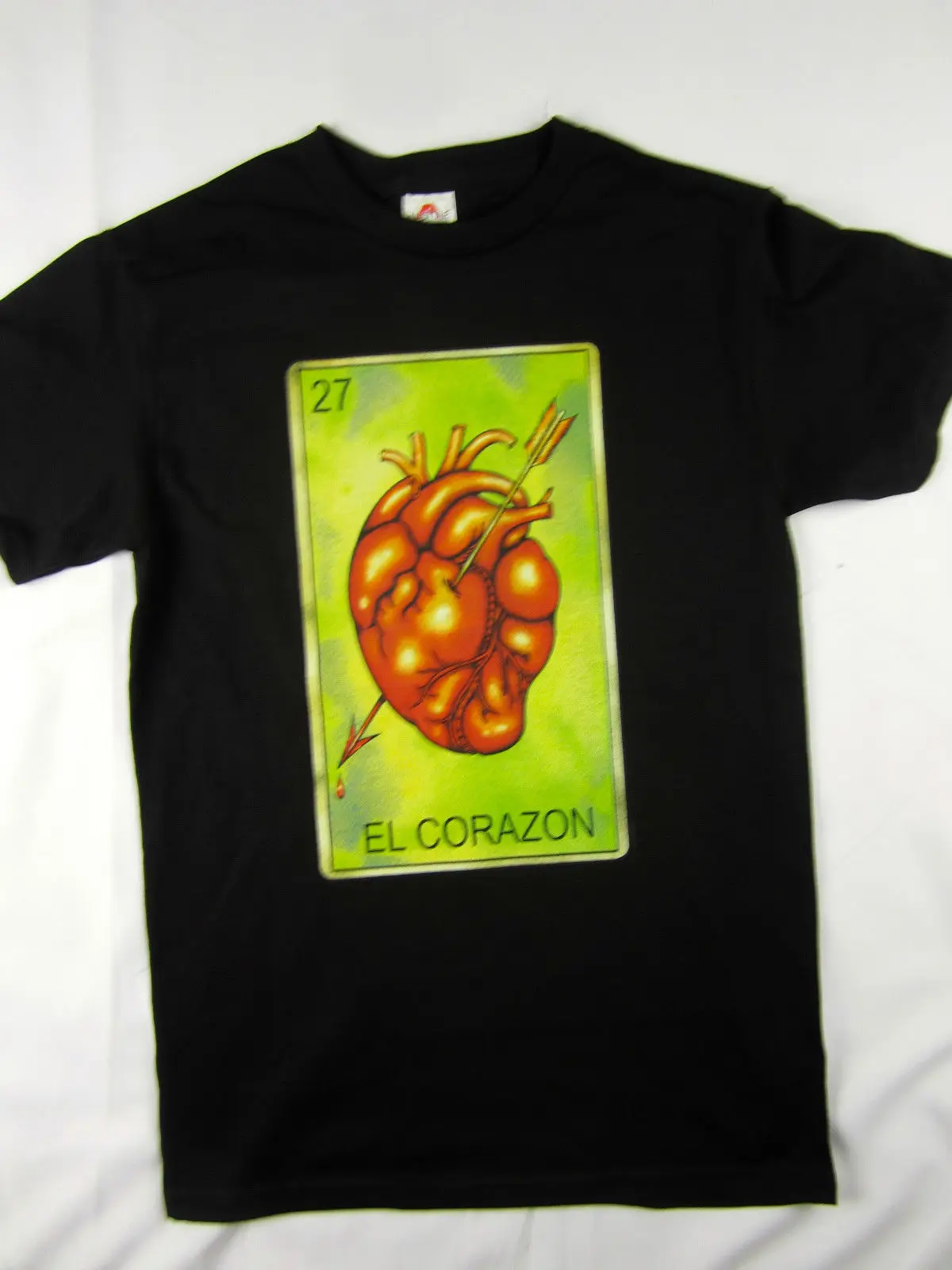 Мексиканская Loteria El Corazon испанская черная забавная Мужская футболка выберите