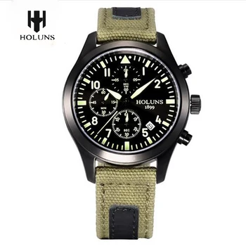 

Men Watches Top Brand HOLUNS Pilot Army Military Tactical Quartz Wrist Watch Waterproof Luminous Wristwatch Male Sport Relogio