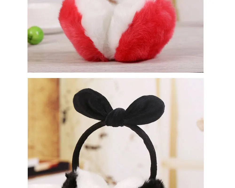 Корейская версия новых милых бантик в виде кроличьих ушек, женские зимние наушники из кроличьей шерсти, супер теплые наушники