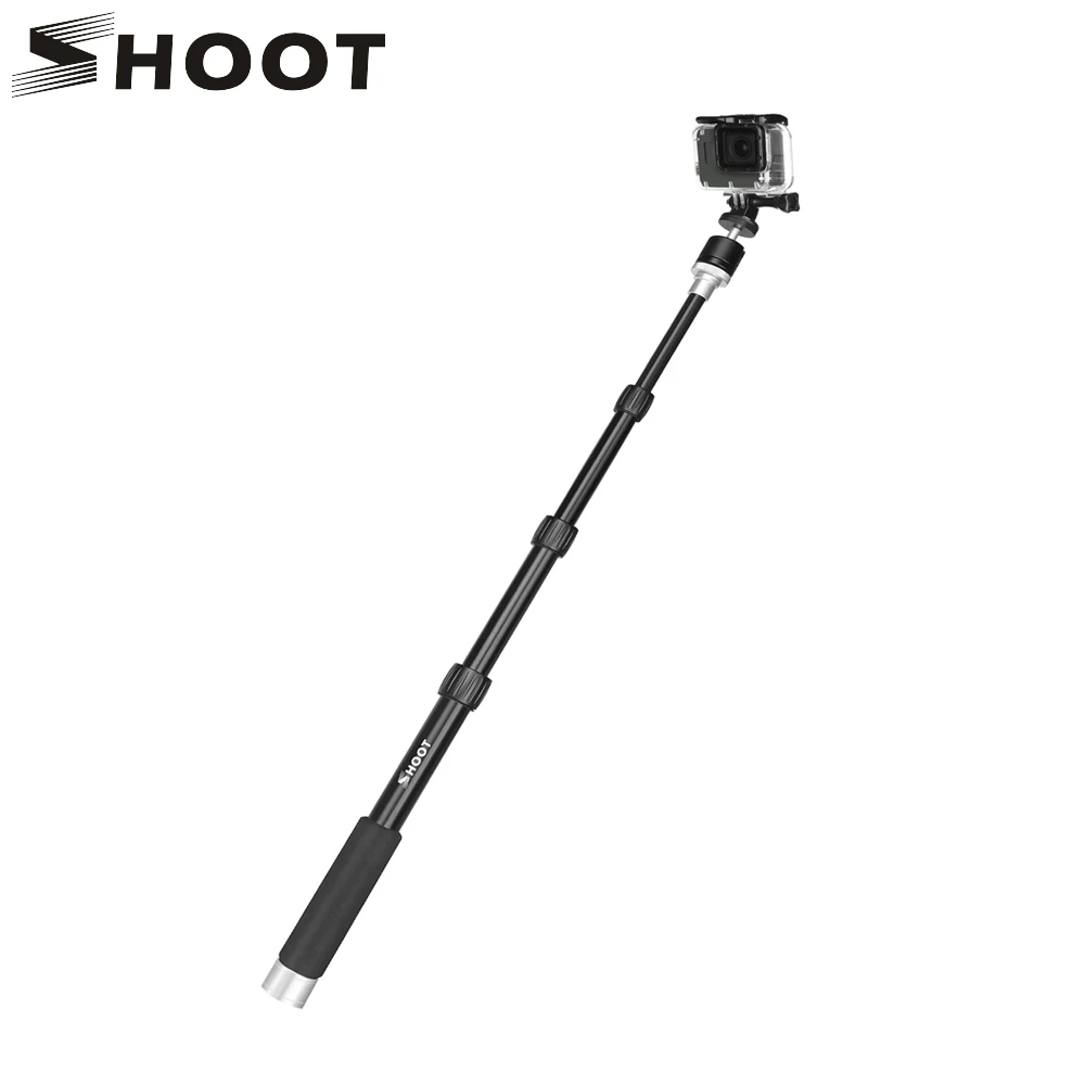 Снимать XT-443 96 см Портативный алюминиевый монопод для камеры для GoPro Hero 7 6 5 4 Xiaomi Yi 4 K Canon H9 dslr палка для селфи с шаровой головкой