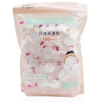 

Compressed Face Mask Paper DIY Disposable Facial Masks Papers Skin Care Wrapped Masks Makeup Beauty Tool Wholesale 100pcs/pack