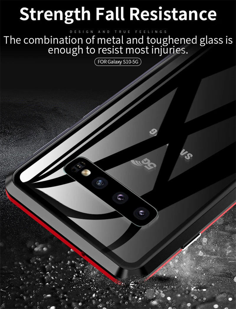 Front Glass Full 360 Case For Samsung Galaxy S9 S8 Plus S Note 9 8 Note8 Note9 S9Plus Magnetic Bumper Samsung S9Plus Case S8Plus