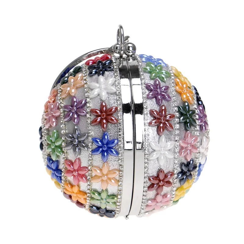 Round Bags Women Evening Party Bag Handmade Beach Cross Body Bag Circle Ring Handbag