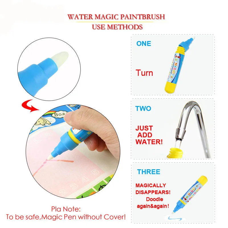 Мини коврик для рисования воды 29x19 см игрушки детей Aquadoodle и 1 волшебная