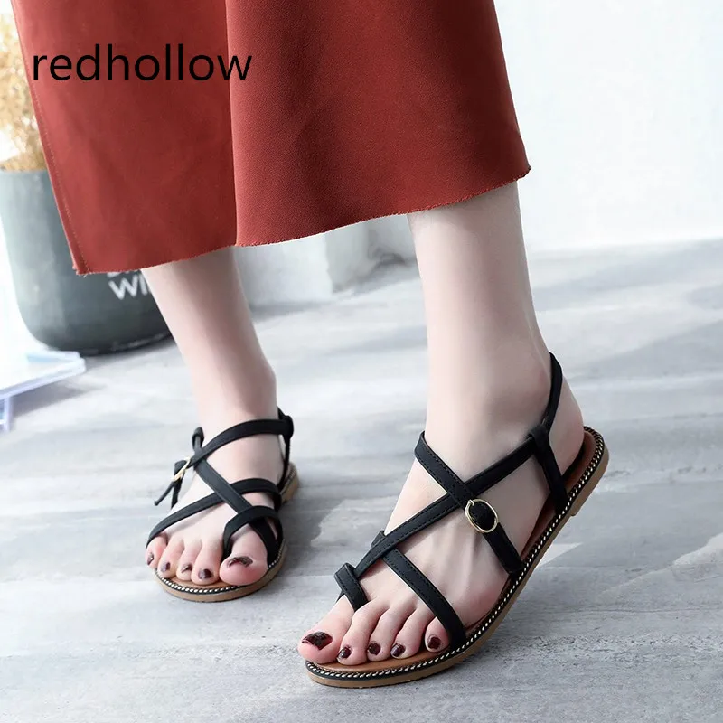 

Women Flip Flops Summer Beach Sandals Flat Casual Shoes Ladies Gladiator Sandals Open Toe Ankle Strap Rome Style Sandalias Women