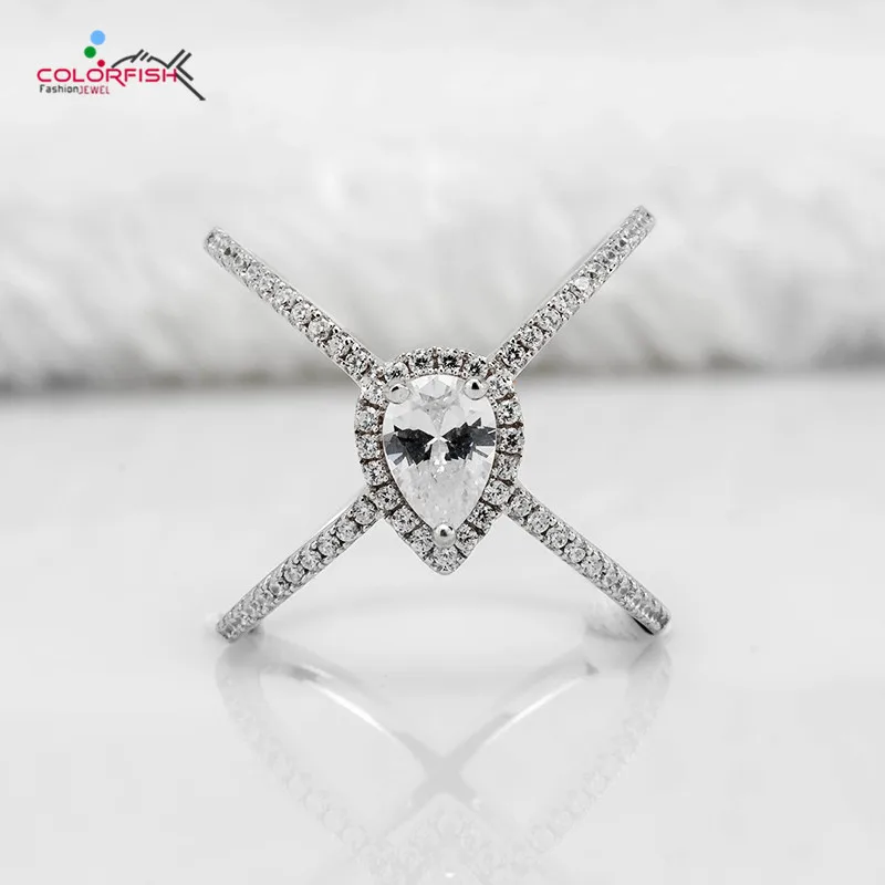 

COLORFISH Oval Cut 0.75 ct Ring For Women Genuine 925 Sterling Silver Jewelry High Quality Fashion Bowknot Female Finger Ring