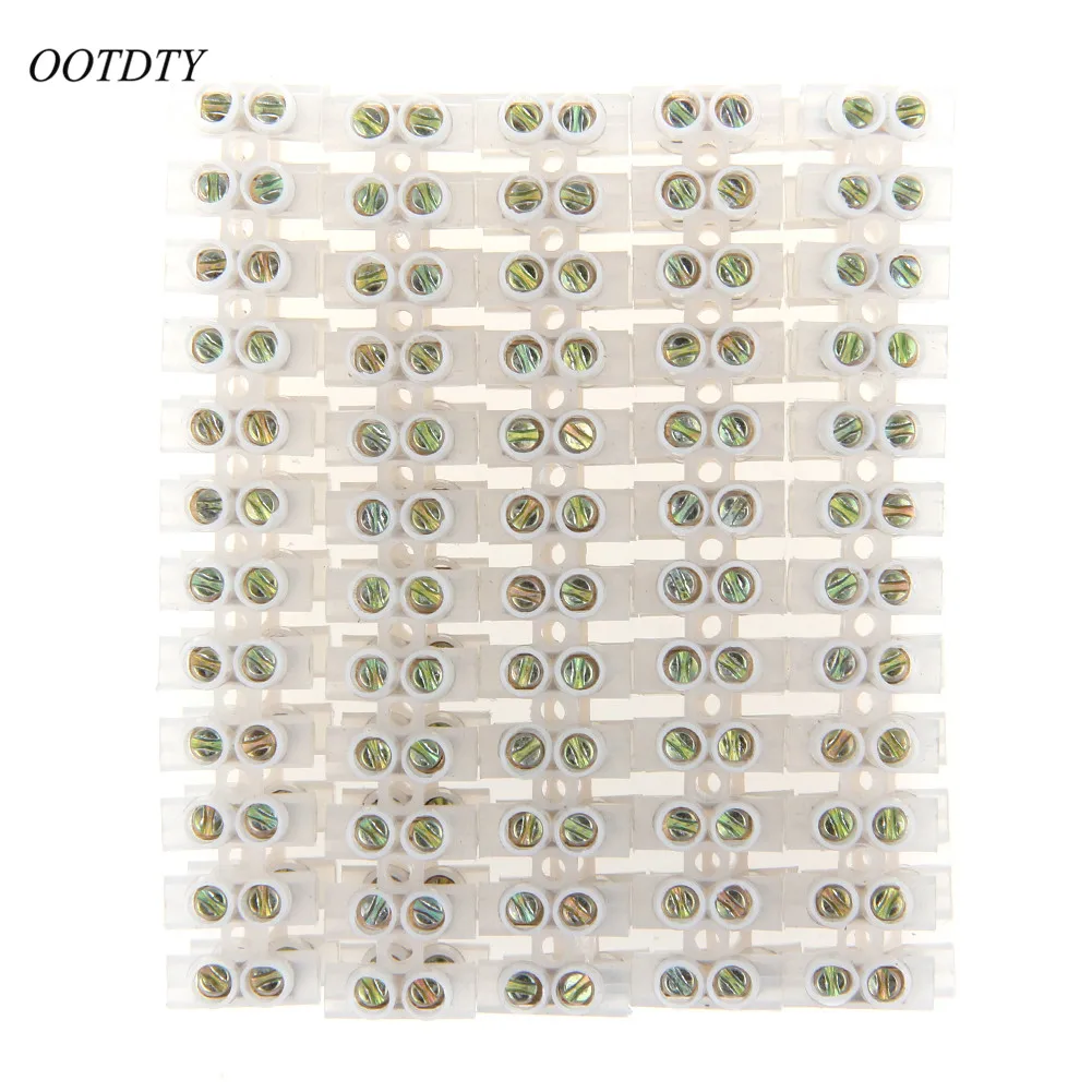 

OOTDTY 10PCS 5A Dual Row 12 Positions Screw Terminal Electric Barrier Strip Block