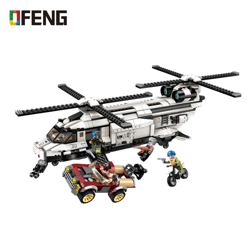 

Military Fighter War building blocks Helicopter Car Vehicle Weapon figure bricks Compatible With toys children gift