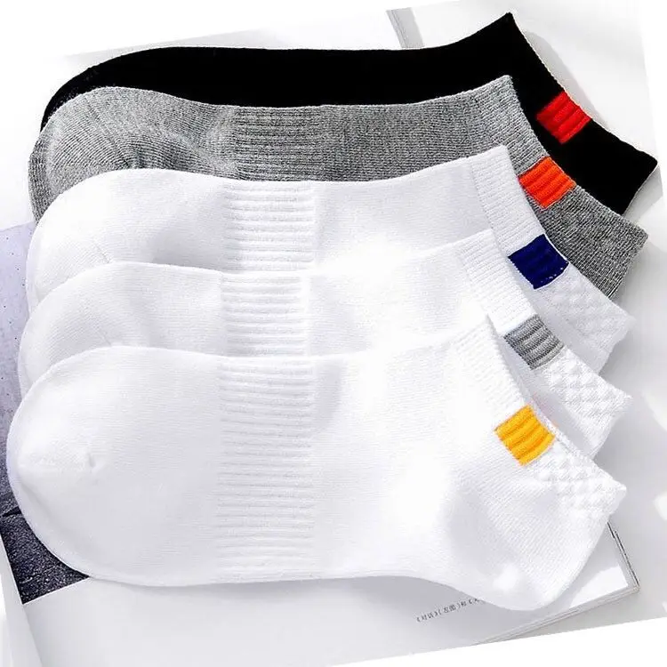 10 шт. = 5 пар, мужские короткие Дышащие носки, низкие невидимые носки-башмачки, тапочки, удобные модные мужские носки по щиколотку - Цвет: Classic Sports