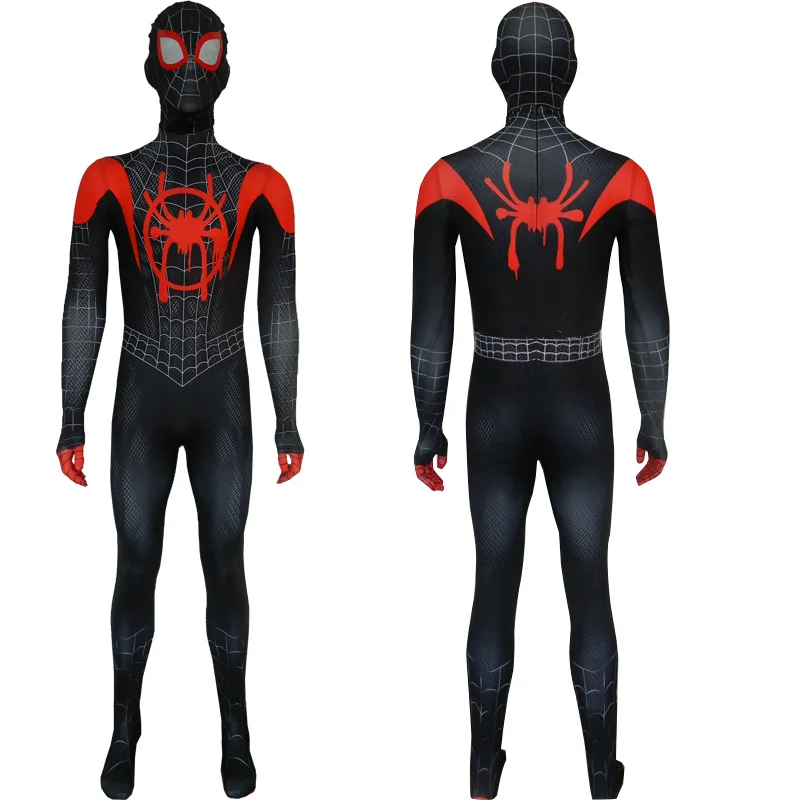 

New Kids Spider-Man Cosplay Costume Spiderman Pattern Bodysuit Suit Jumpsuits Halloween Party Black Spiderman Cosplay Costume