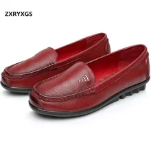 Женские туфли из натуральной кожи повседневная обувь на плоской подошве новые удобные из воловьей кожи женская повседневная обувь женская обувь модная обувь на плоской подошве