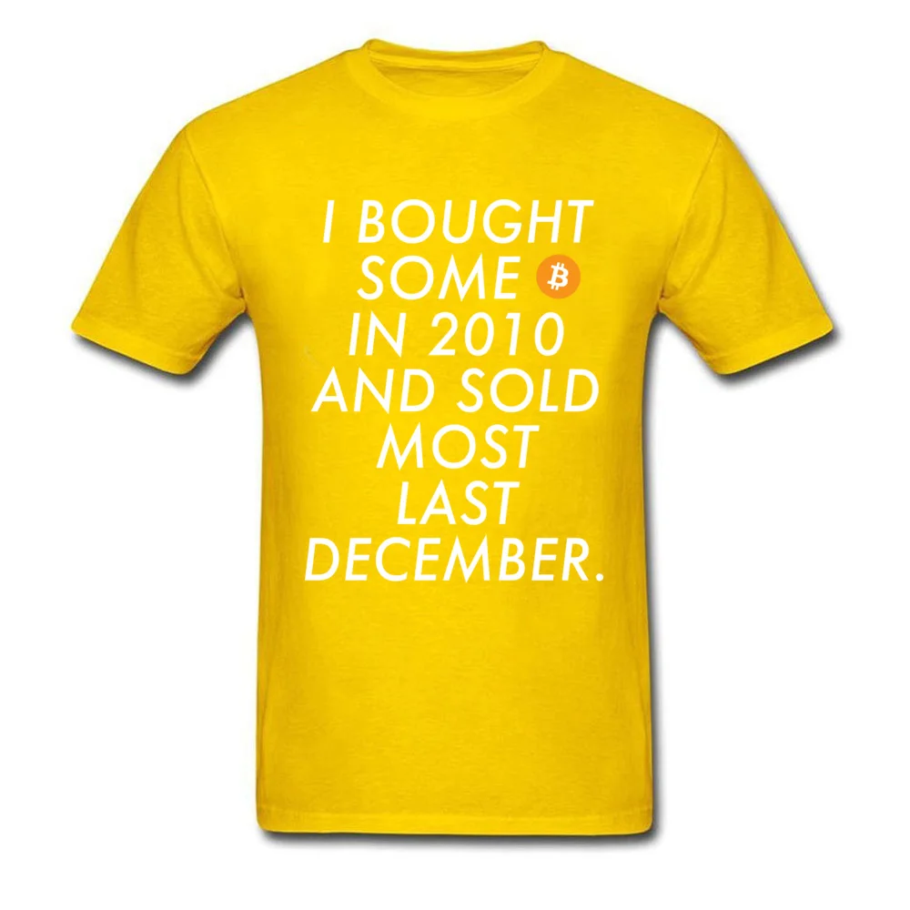 Latest Men's Top T-shirts bitcoin investor Customized Tops T Shirt Summer/Fall 100% Cotton Round Neck Top T-shirts Short Sleeve bitcoin investor yellow
