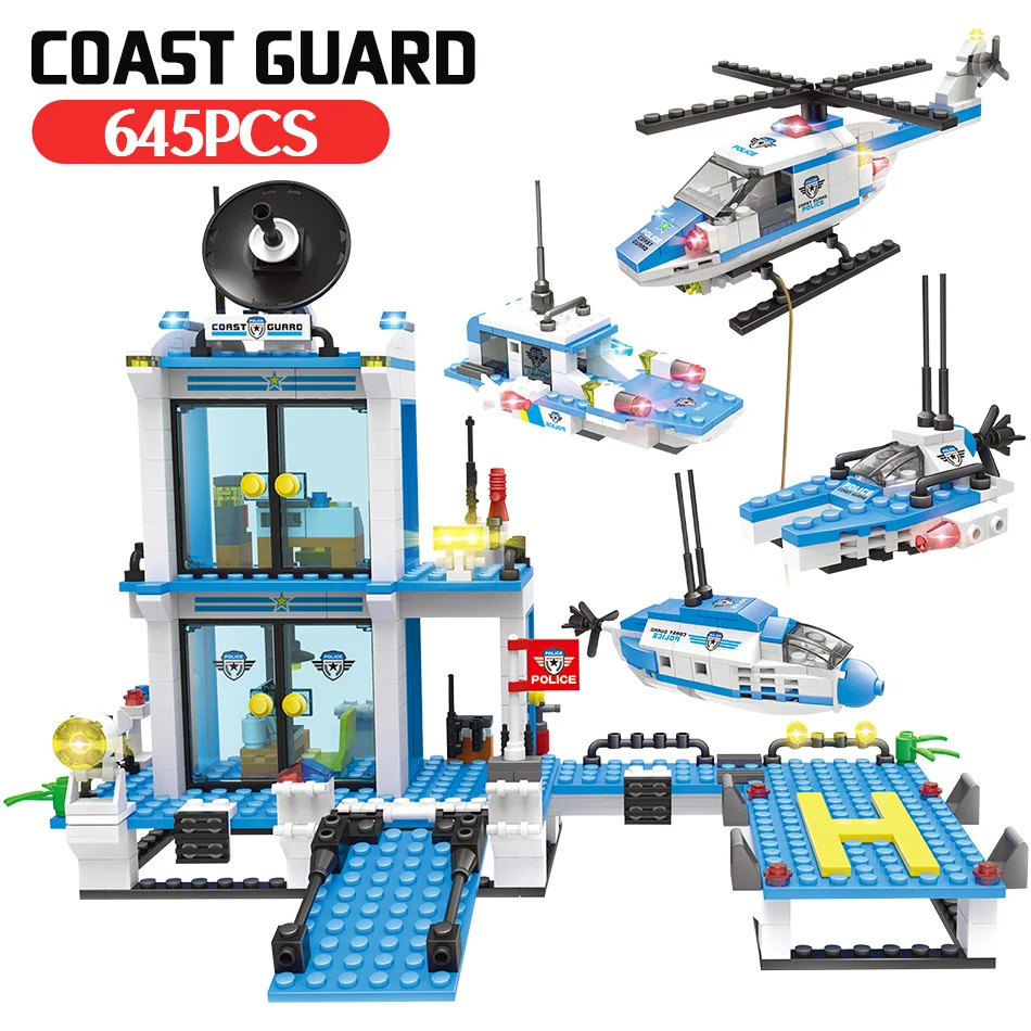 Anti-terrorismo da Polícia Estação + Modelo de Polícia Técnica de Construção da Cidade Blocos de Construção Brinquedo de Presente Compatível Grupo Crianças 5 Brinquedos e hobbies