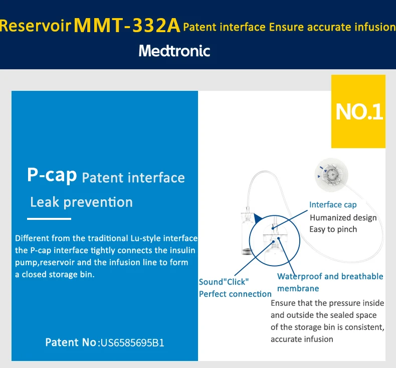 Медтроник, резервуар для хранения лекарств, MMT-332A, поставка сахара в крови, инсулиновый насос, аксессуары, расходные материалы, аксессуары для охладителя инсулина