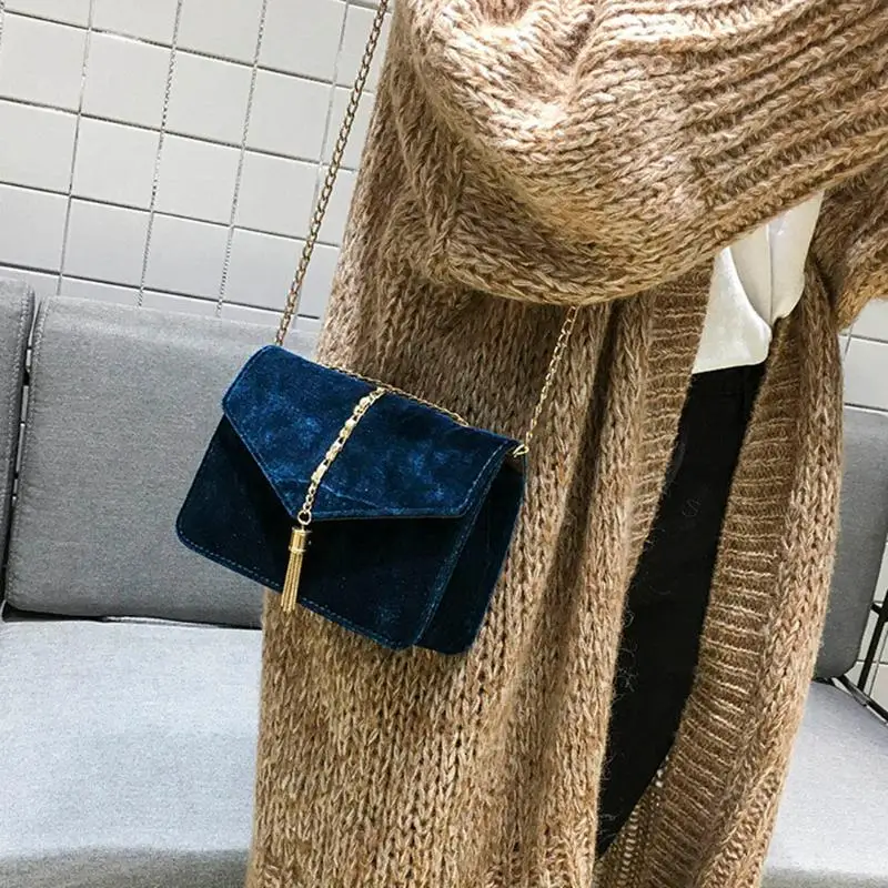 Ретро бархатная сумка через плечо, Осень-зима, золотые сумки-мессенджеры, женская элегантная длинная сумка на плечо с цепочкой, женская сумка-тоут, винтажная сумка