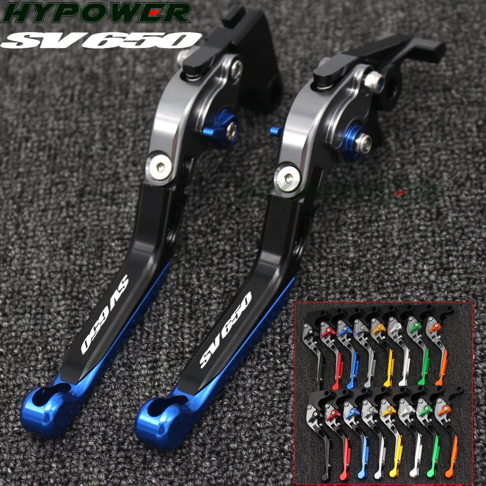 

Blue&Titanium Adjustable Motorcycle Brake Clutch Levers For Suzuki SV650 1999 2000 2001 2002 2003 2004 2005 2006 2007 2008 2009