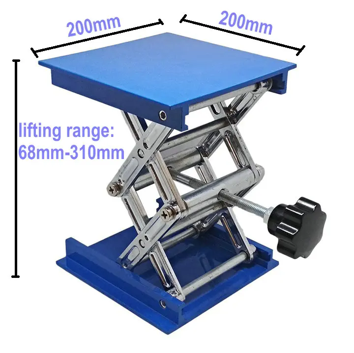 Бесплатная Доставка 1 шт./лот 200x200x310 мм усиленный Алюминий оксид Регулируемый подъемная платформа гнездо лаборатории Scissor стойки для