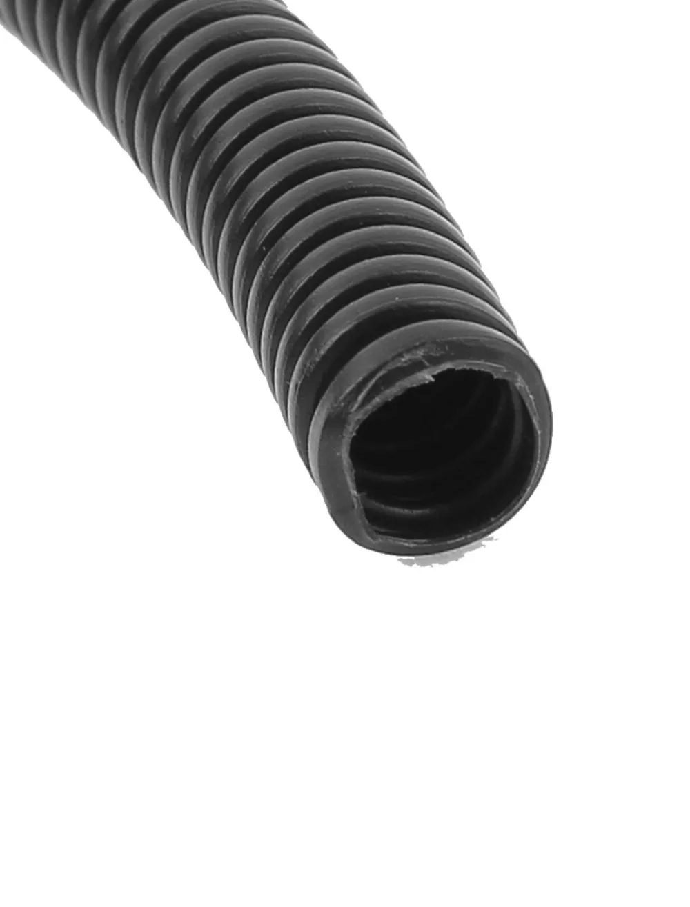 Uxcell 4,5 м Длина Гибкая Изолированная черная полиэтиленовая гофрированная трубка шланг трубы для трубки для проволок 6,5 мм x 10 мм диаметр