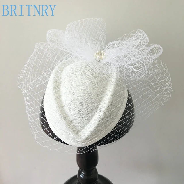 Britnry Vintage Black Ivory Wedding Hats And Fascinators Handmade Britnry Vintage Black Ivory Wedding Hats And Fascinators Handmade Lace With Tulle Birdcage Veil