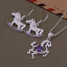 Высококачественного серебра ювелирных изделий колье серьги WT-405