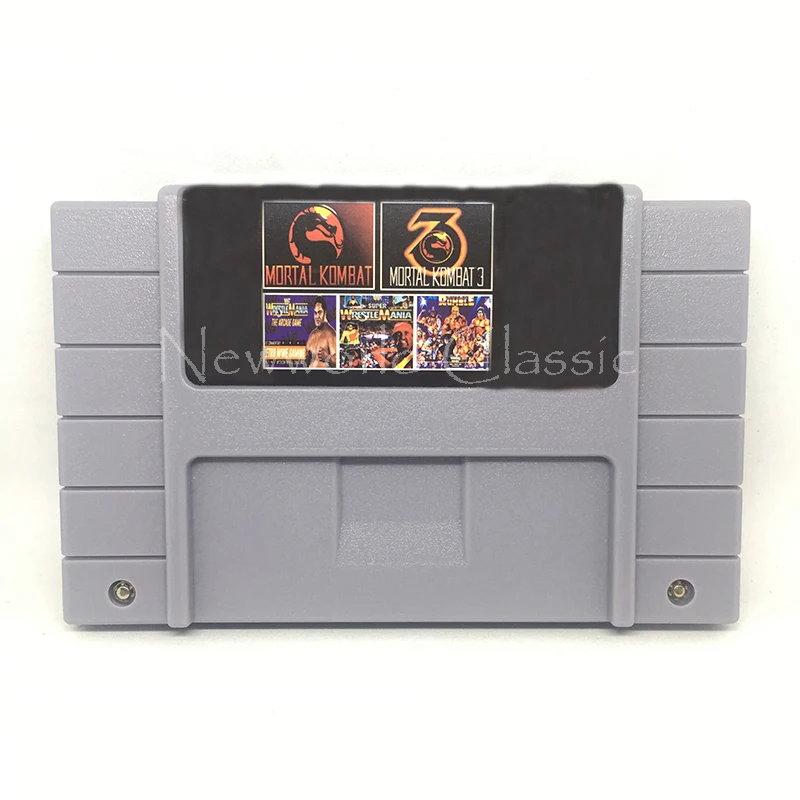 5 в 1 версия Mortal Kombat USA Wrestlemania для 16 битной игры NTSC игрока сохранения файлов большая