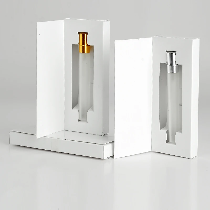 

Wholesale 100 Pieces/Lot10ML 17*62*147ML Customizable Paper Boxes And Frosted Glass Perfume Bottle With Atomizer