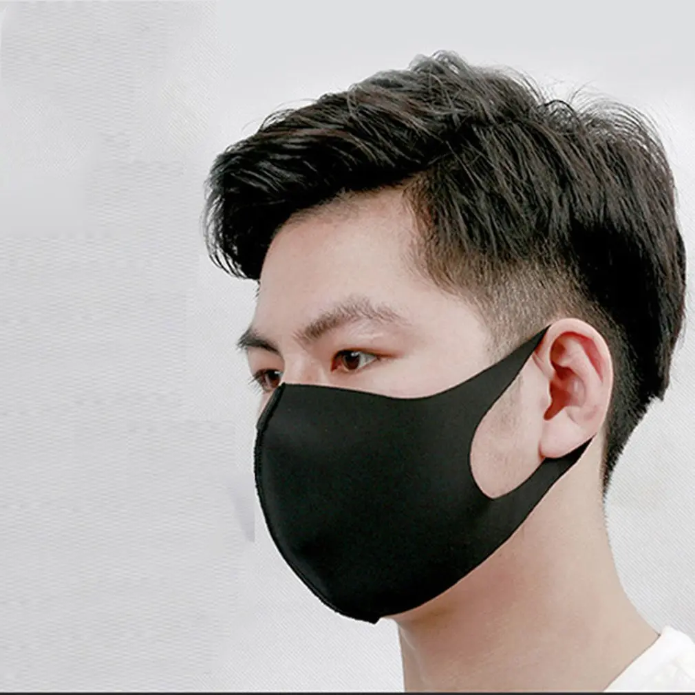 Ice Silk sunscreen washable men s breathable dust mask solid color black health and beauty personal 1 Ice Silk sunscreen washable men s breathable dust mask solid color black health and beauty personal 4