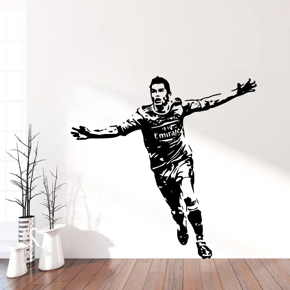 

Pretty Cristiano ronaldo Wall Sticker Waterproof Vinyl Wallpaper For Kids Rooms Nordic Style Home Decor Bedroom Mural naklejki