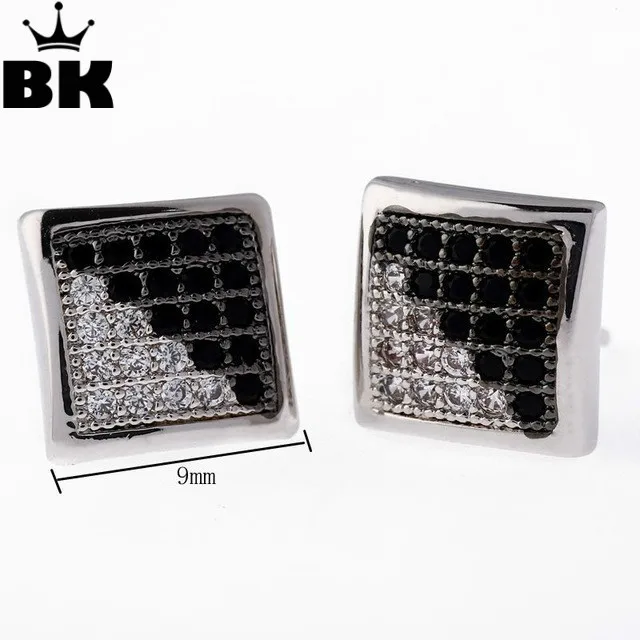 

Mens Hip Hop Earrings Iced Out Square Stud Earring bingbing men earing men fashion jewelry